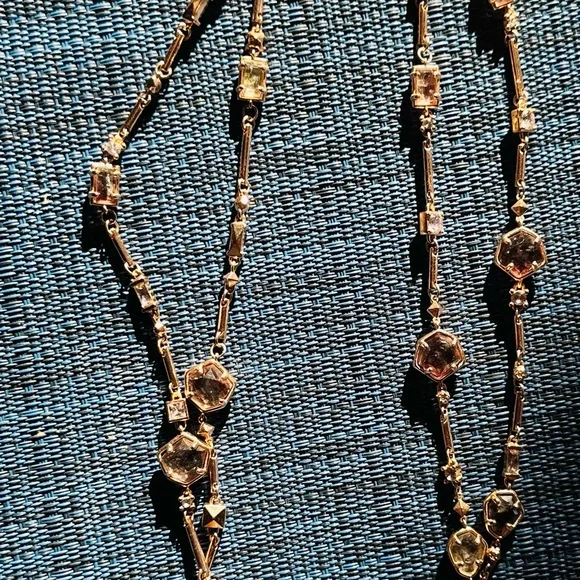 Kendra Scott rose gold necklace with brown stones - Picture 6 of 7